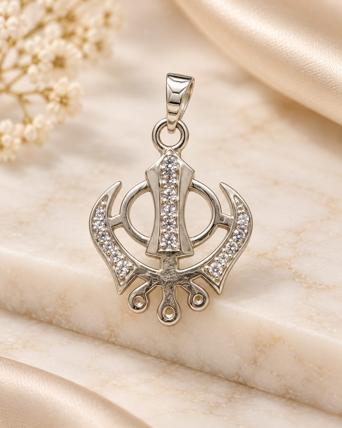925 SILVER KHANDA PENDANT SP465