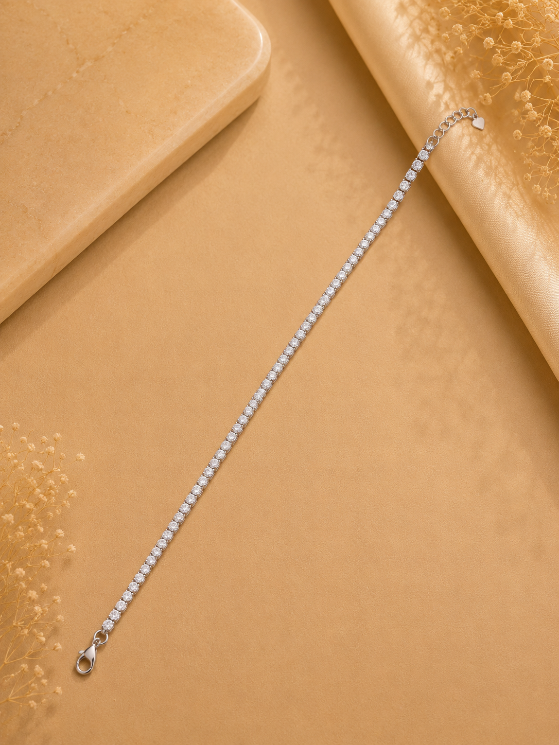 925 SILVER TENNIS ANKLET IA100