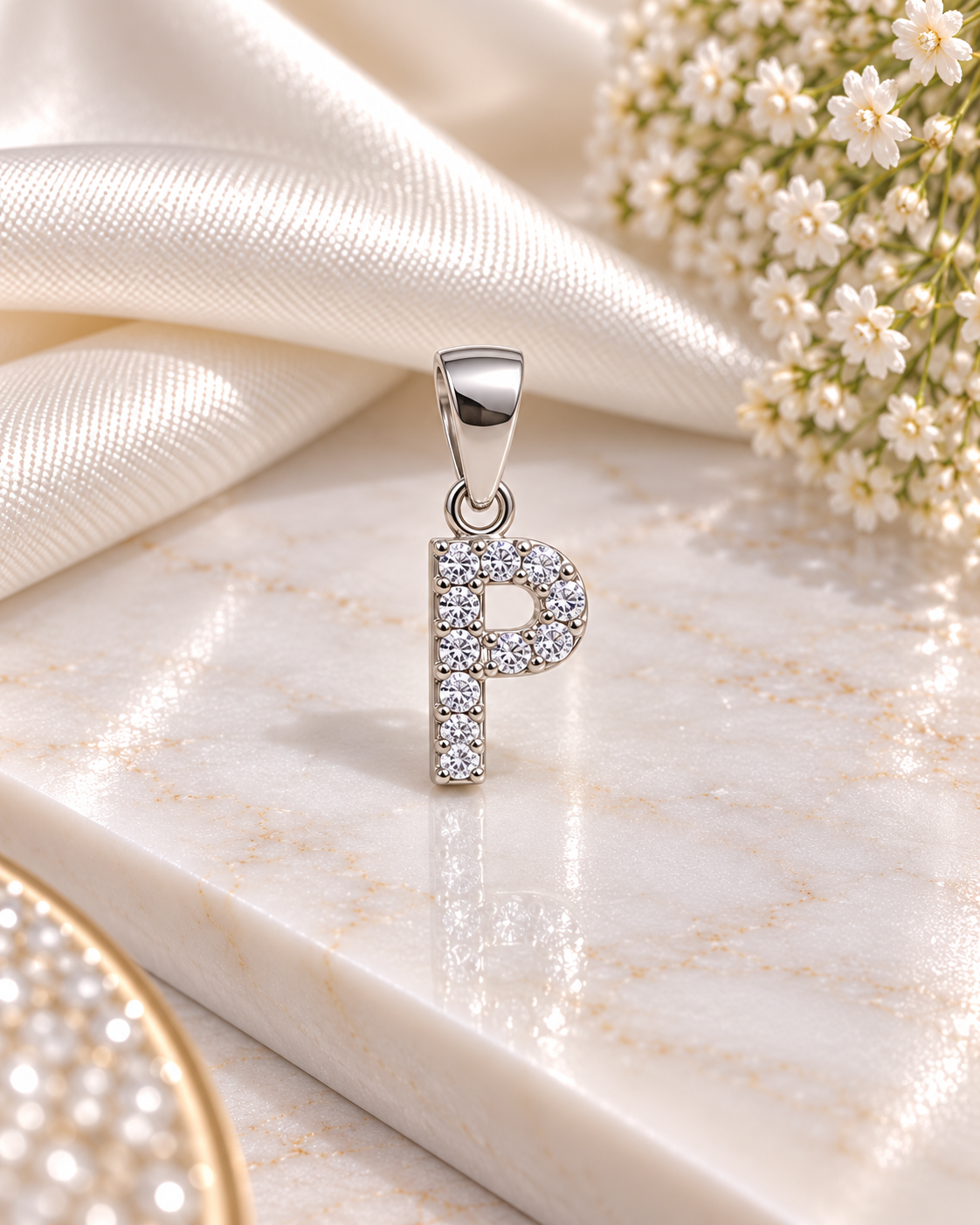 925 SILVER ALPHABET P PENDANT SP131