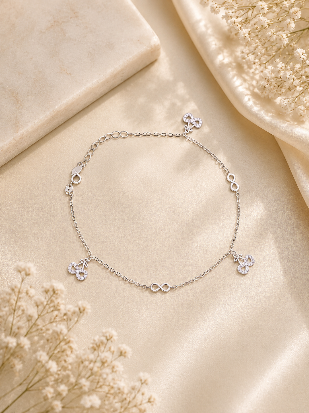 925 SILVER SINGLE ANKLET IA020