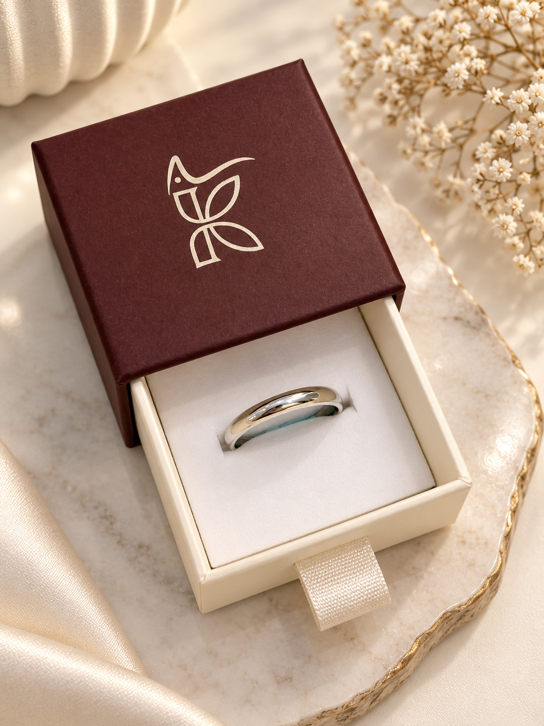 PURE SILVER BAND SIZE 13 PB151