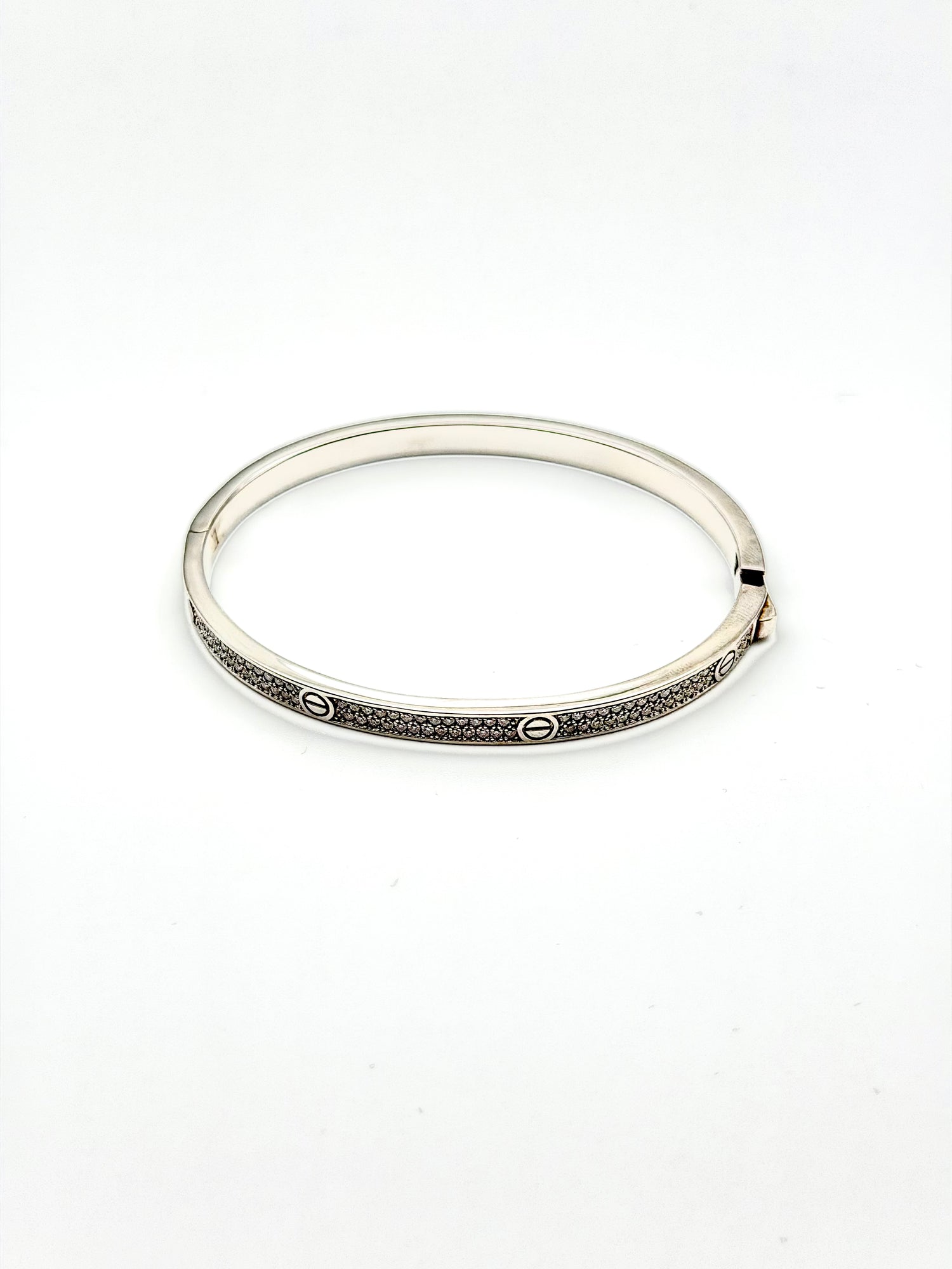 SILVER CARTIER MOISSANITE BRACELET 5861