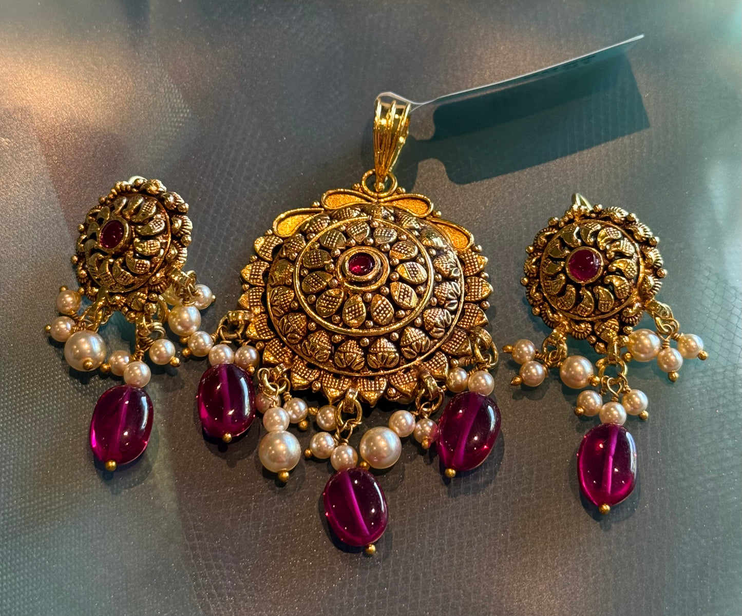 GOLD PLATE PENDANT SET GPI070