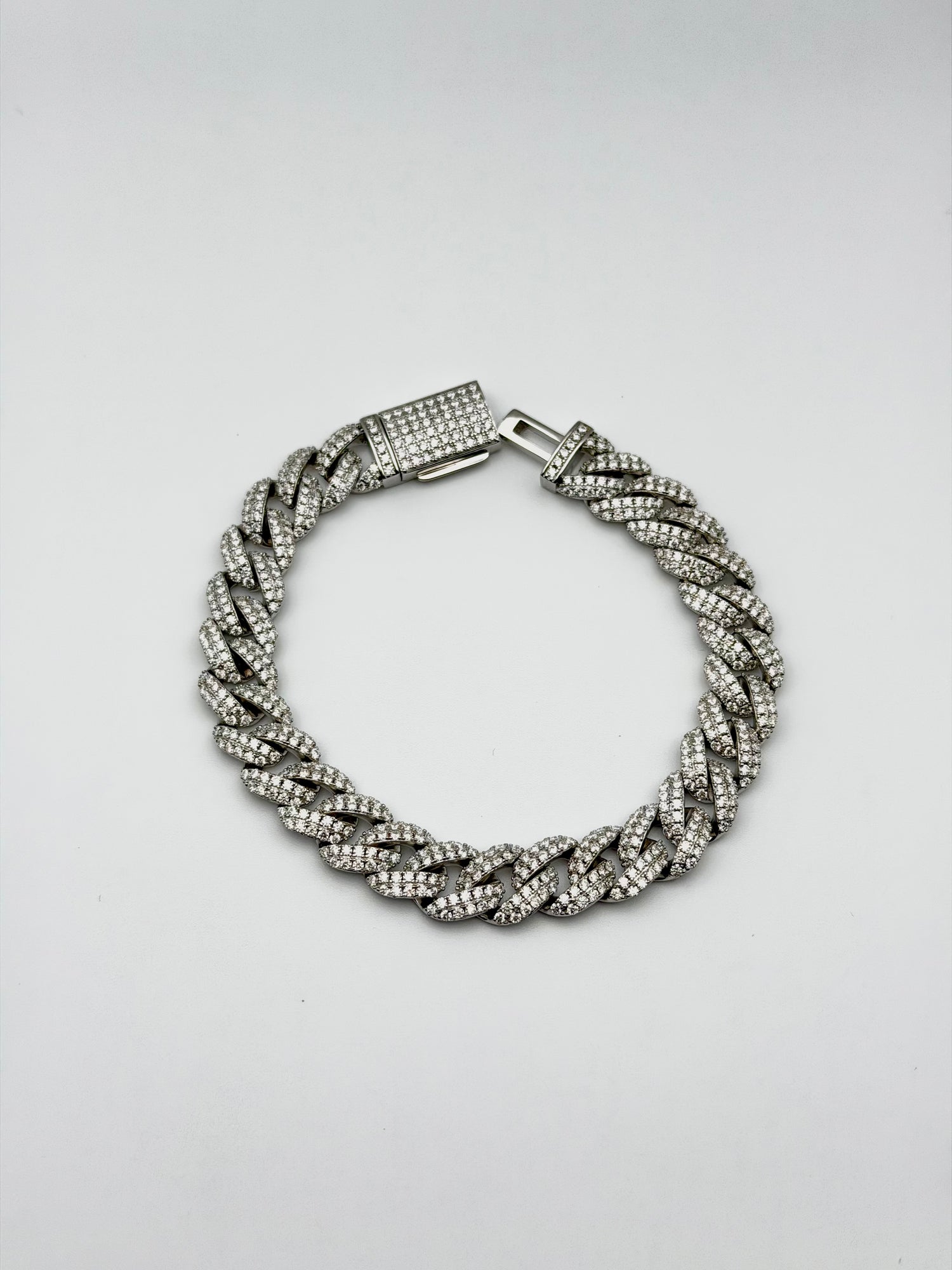 SILVER MOISSANITE ICED BRACELET 5981