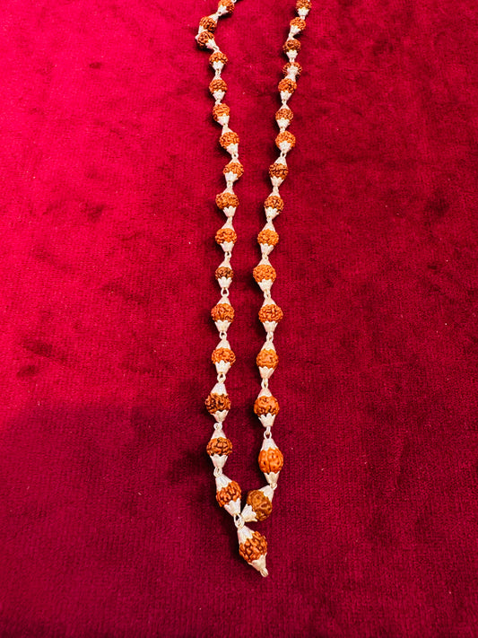 PURE SILVER RUDRAKSHA MALA PI066