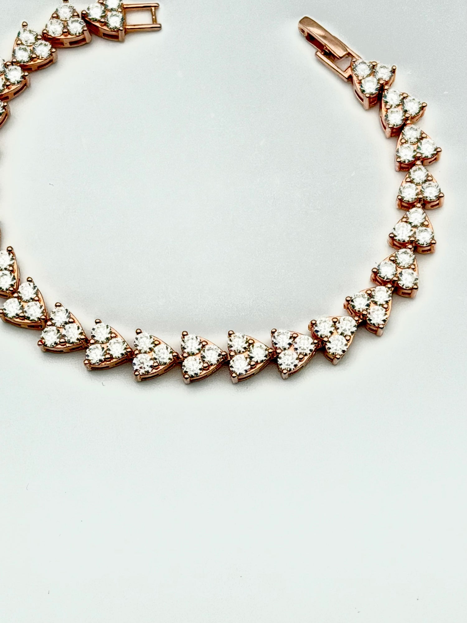 SILVER ROSEGOLD TENNIS MOISSANITE BRACELET MM003