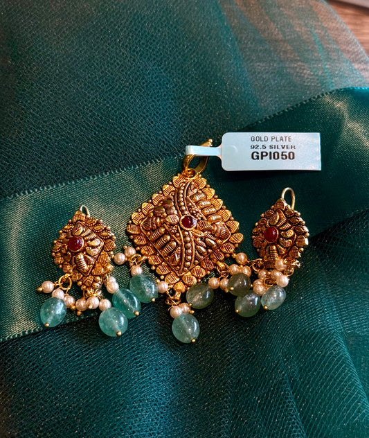 GOLD PLATE PENDANT SET GPI050