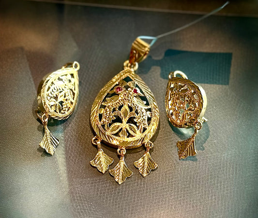 GOLD PLATE PENDANT SET GPI064