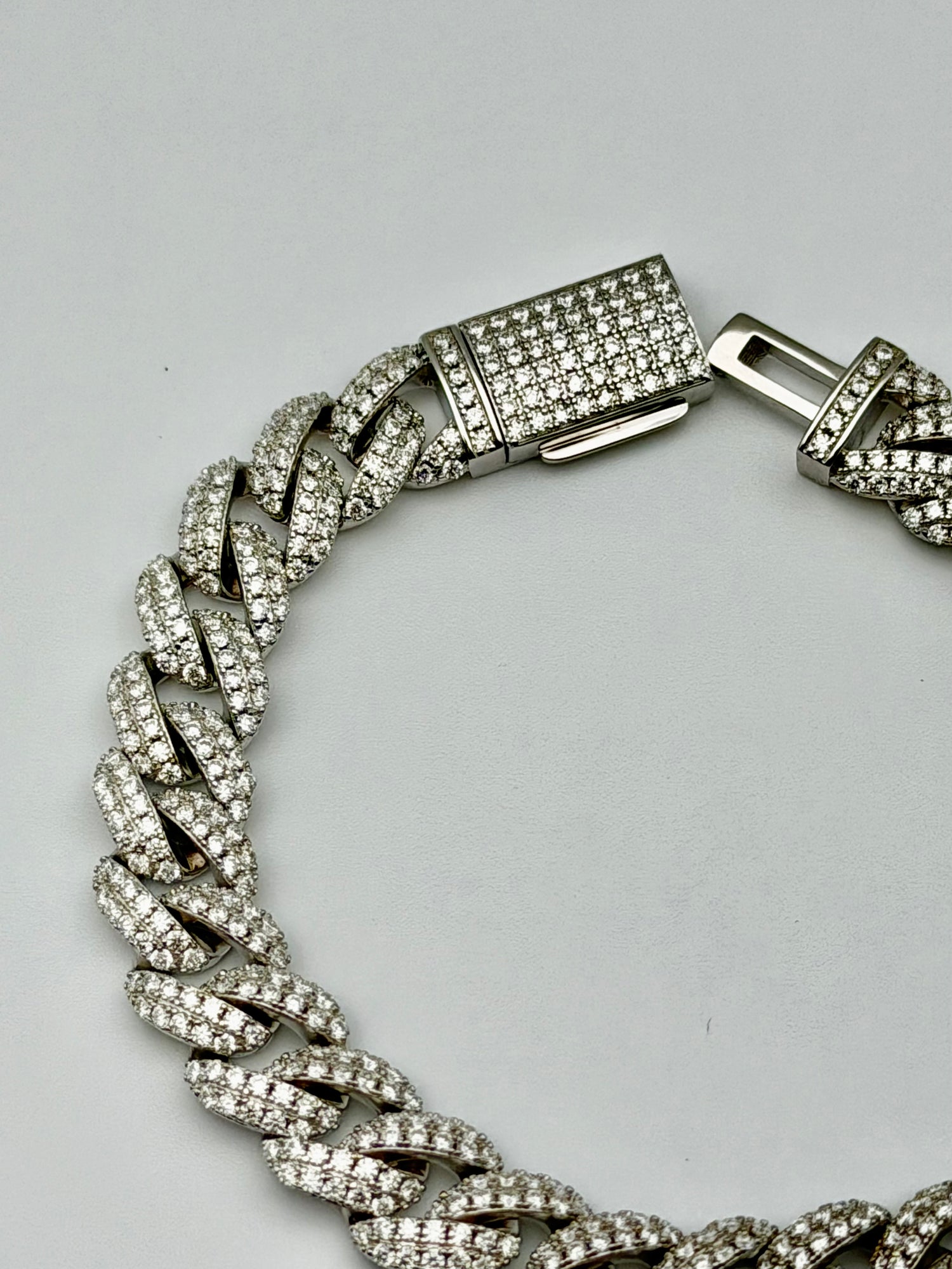 SILVER MOISSANITE ICED BRACELET 5981