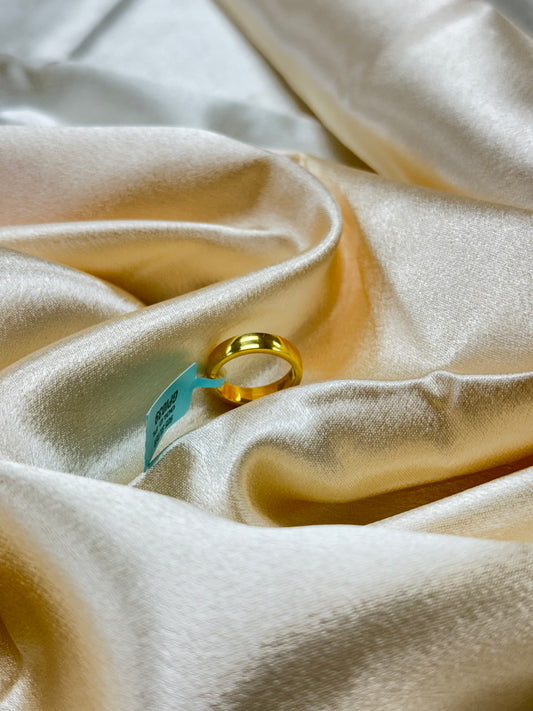 SILVER GOLD PLATED BAND 5 SIZE GPI039