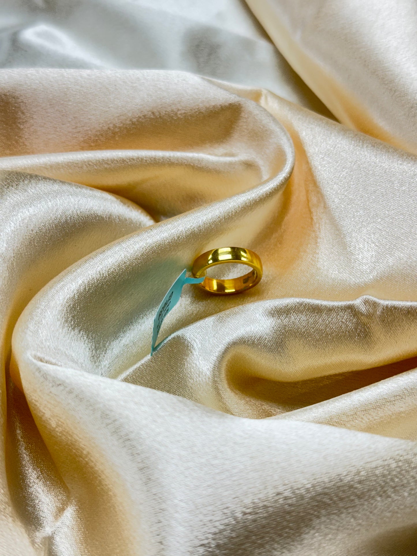 SILVER GOLD PLATED BAND 5 SIZE GPI039