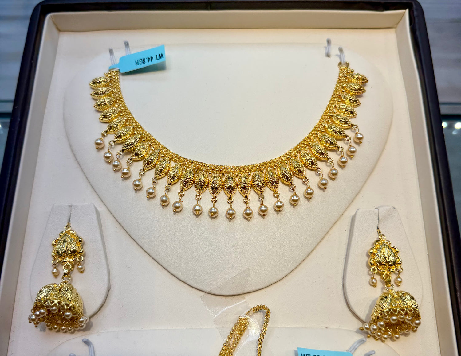 GOLD PLATED JHUMKI SET 44.8gr