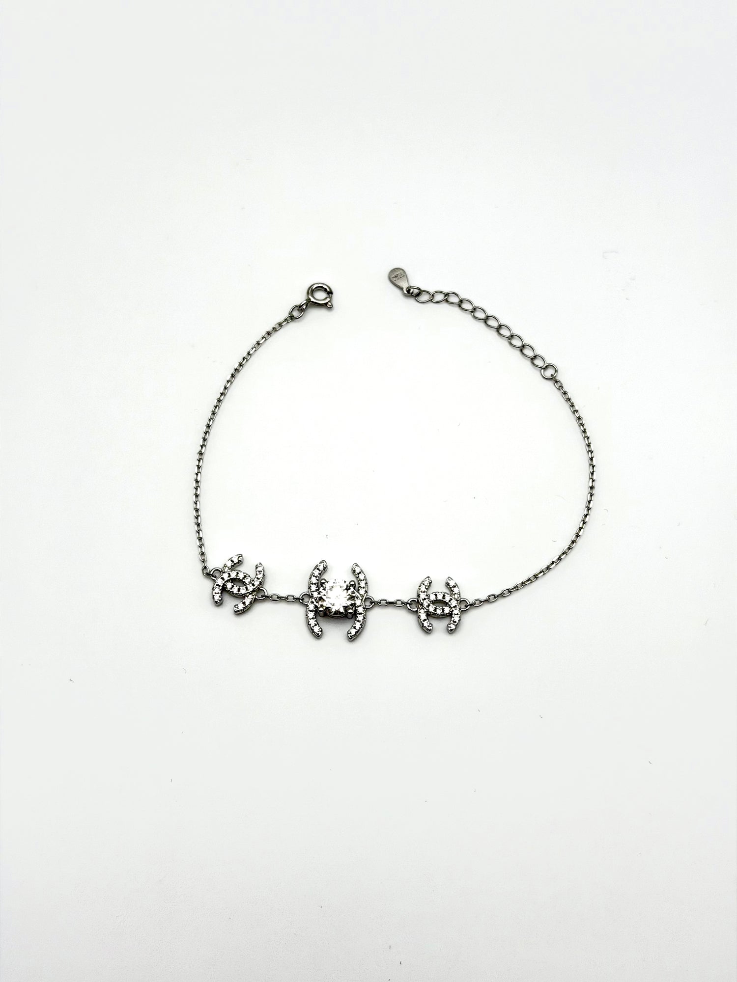 SILVER CHANEL MOISSANITE BRACELET 3007