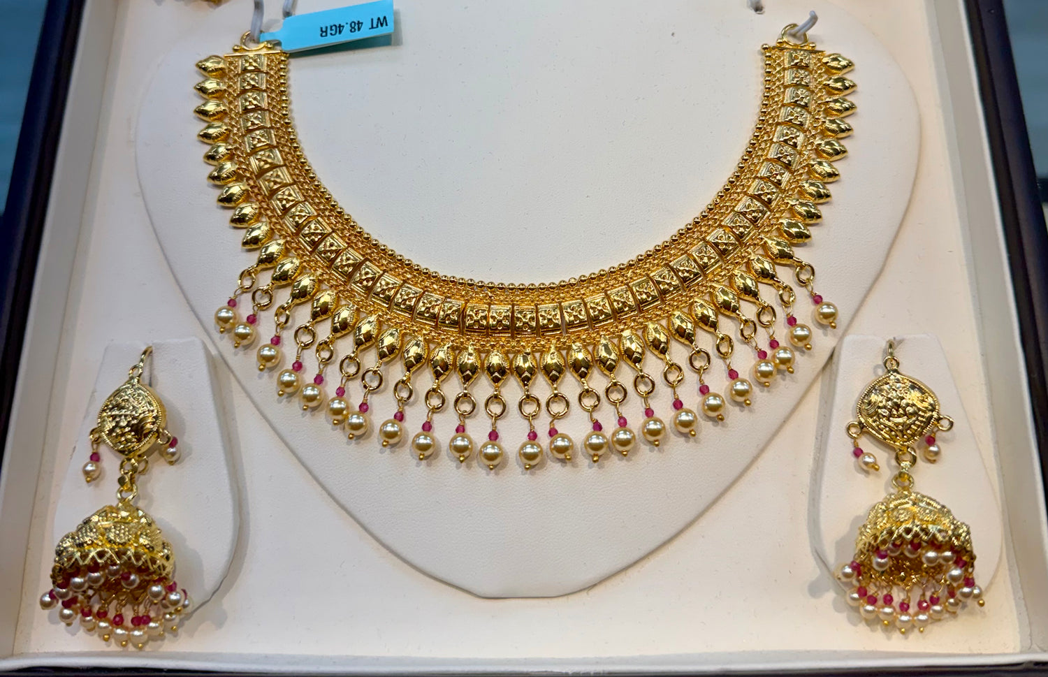 GOLD PLATED JHUMKI SET 48.4gr