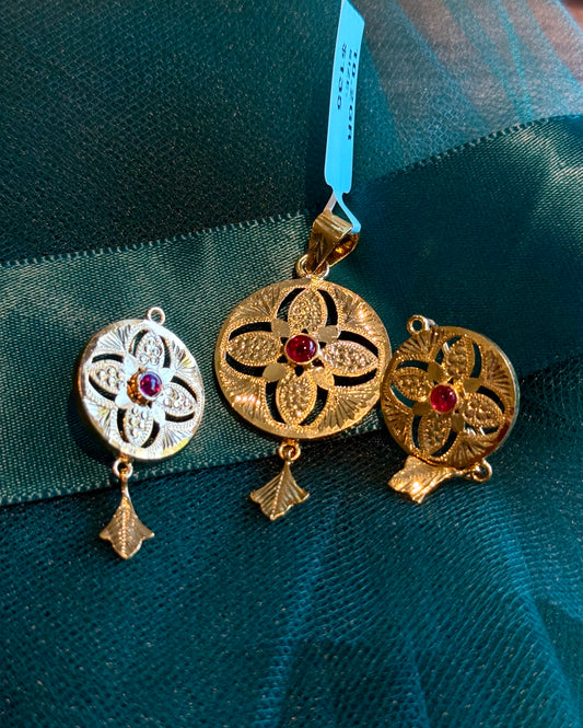 GOLD PLATE PENDANT SET GPI056