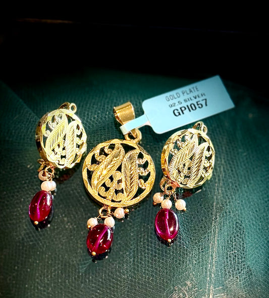 GOLD PLATE PENDANT SET GPI057
