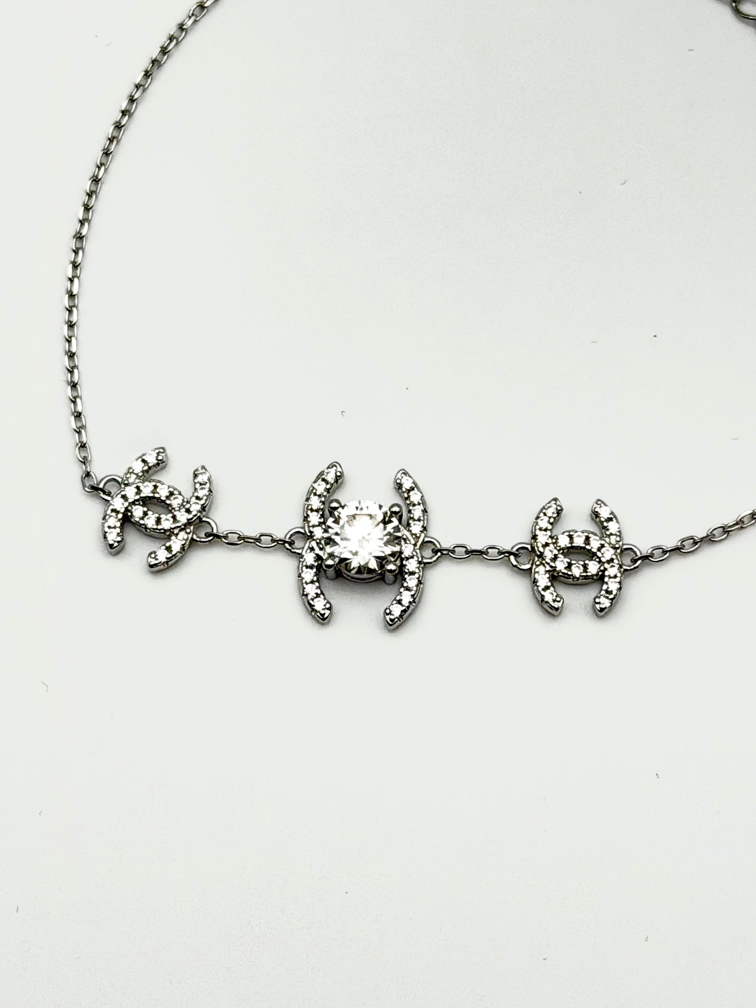 SILVER CHANEL MOISSANITE BRACELET 3007