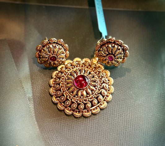 GOLD PLATE PENDANT SET GPI065