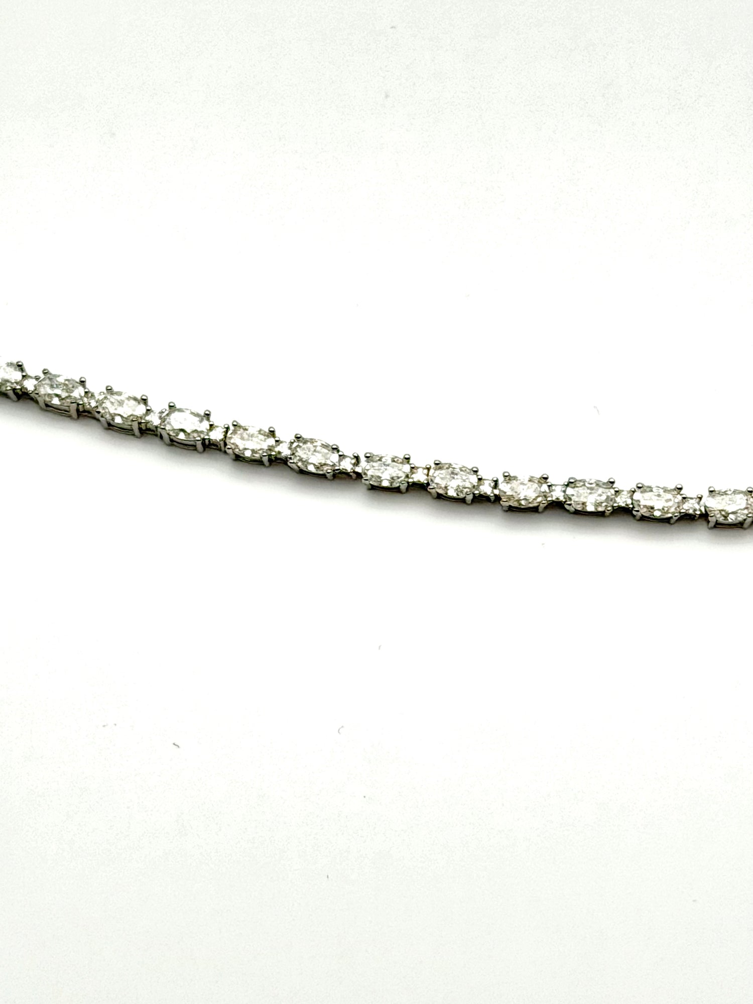 SILVER OVAL MOISSANITE TENNIS BRACELET MM001