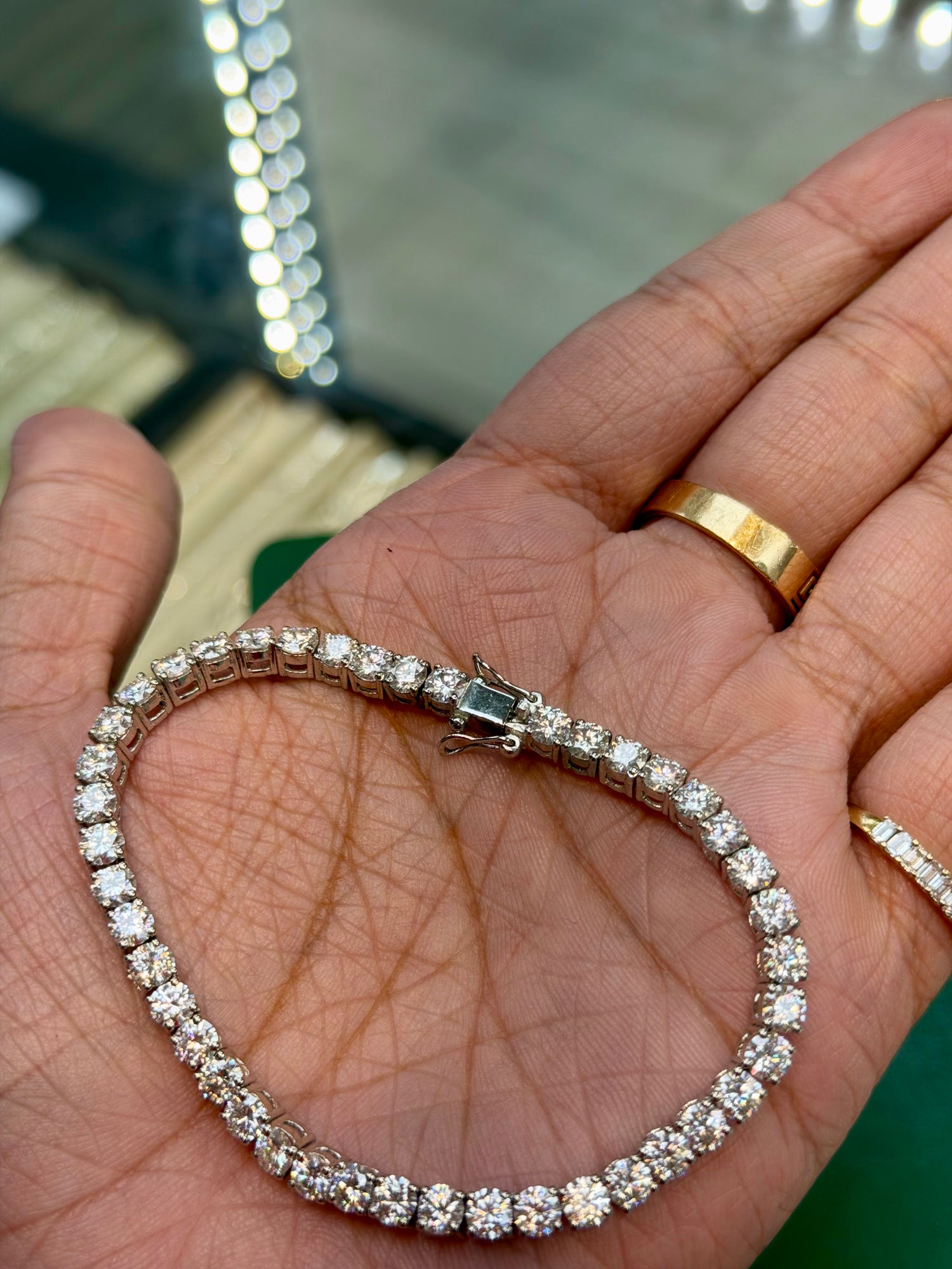 SILVER MOISSANITE TENNIS BRACELET