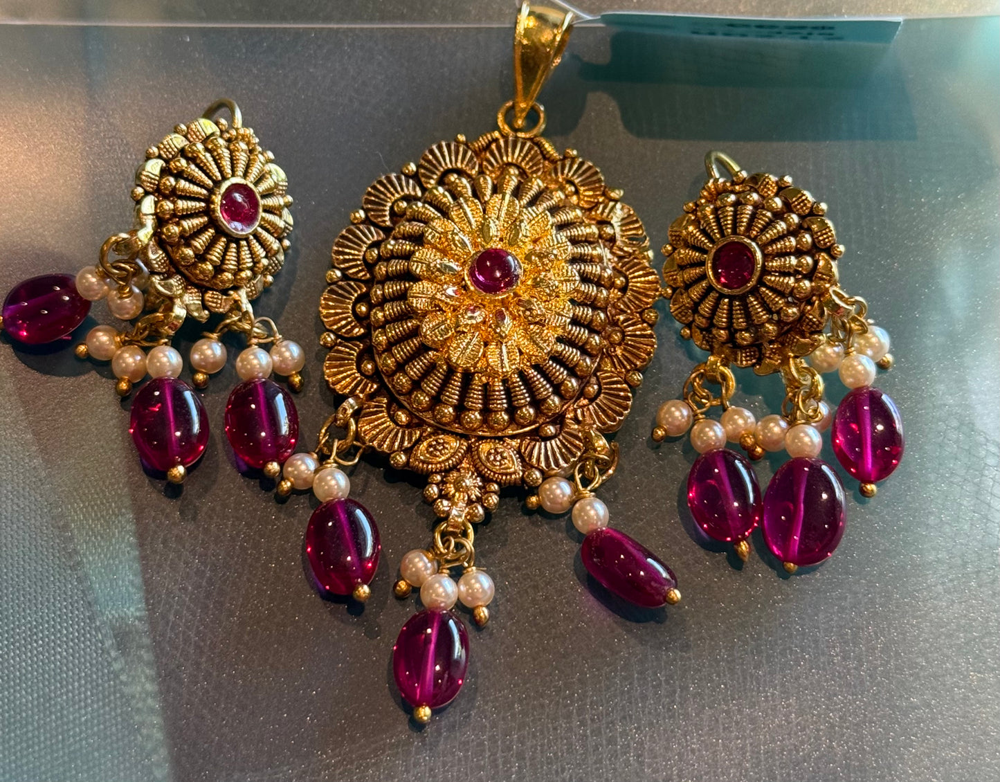 GOLD PLATE PENDANT SET GPI062