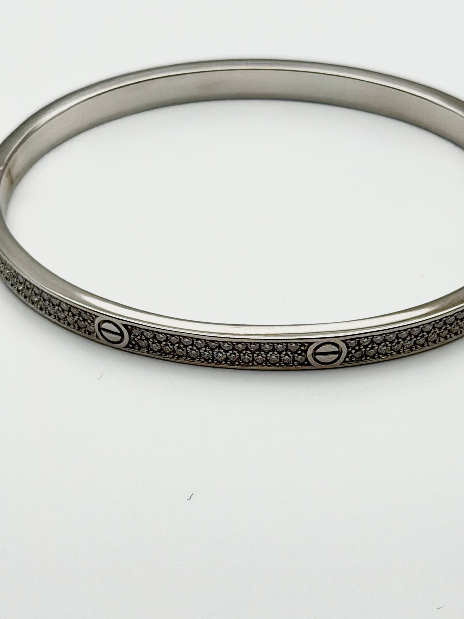 SILVER CARTIER MOISSANITE BRACELET 5861