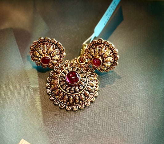 GOLD PLATE PENDANT SET GPI067
