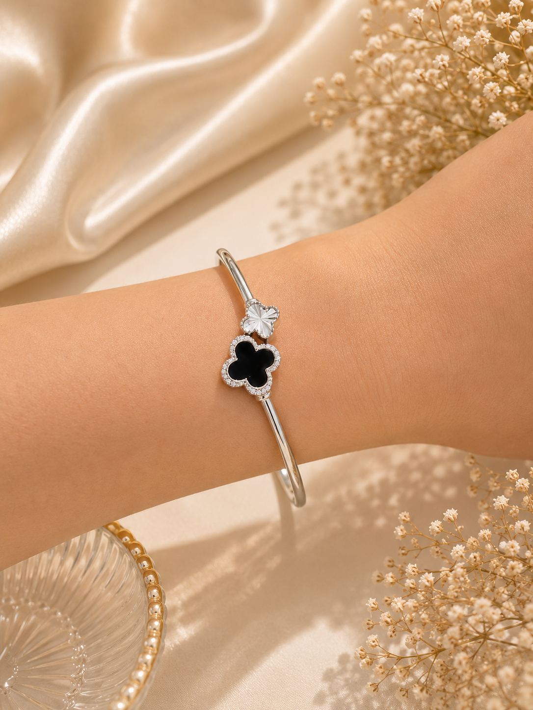 925 SILVER VANCLEEF BANGLE BRACELET GB182