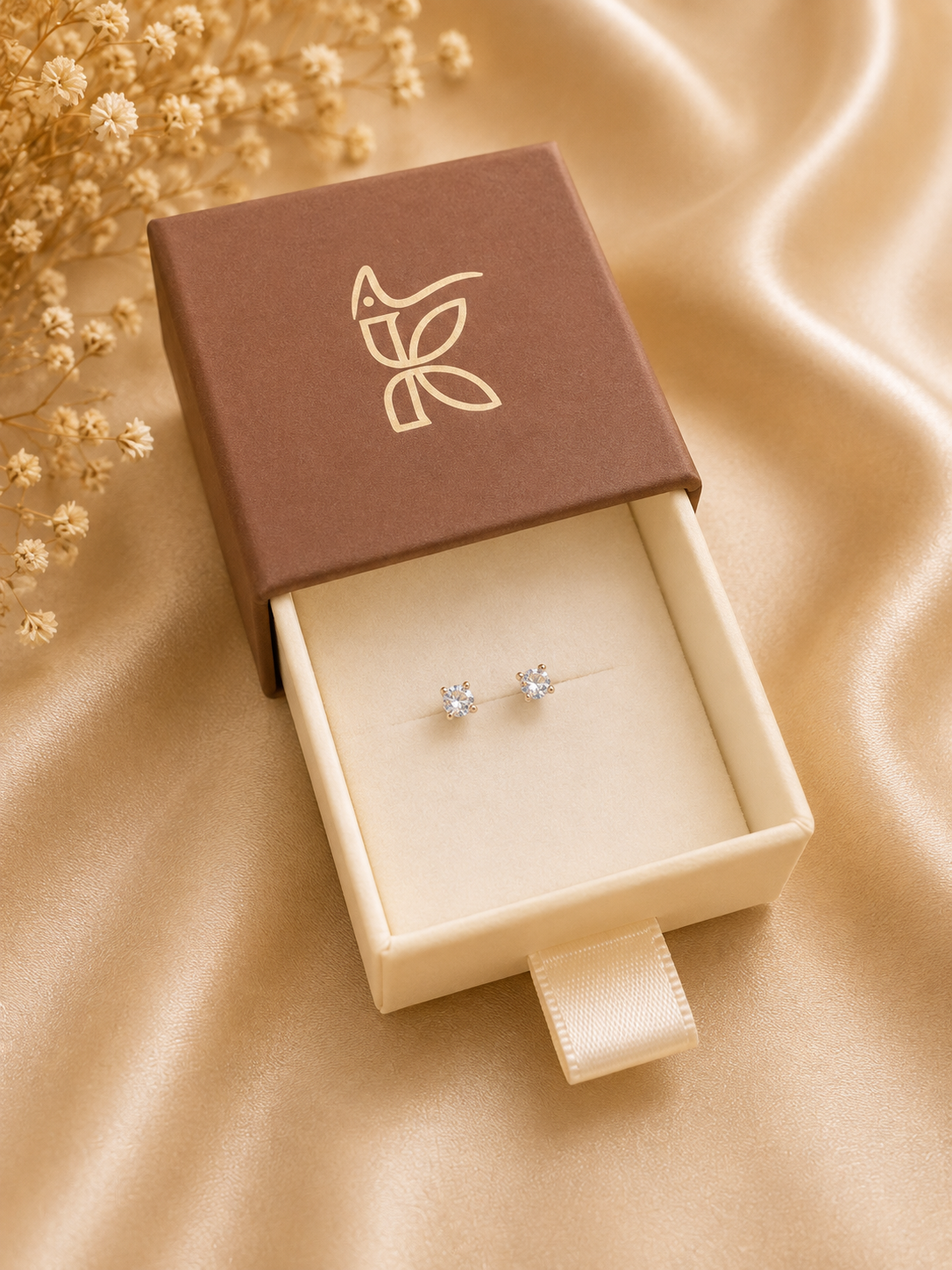 925 SILVER ROUND CRYSTAL EARSTUDS GE632