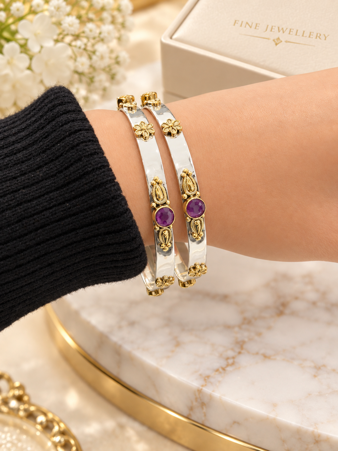 PURE SILVER WOMEN BANGLES LB046