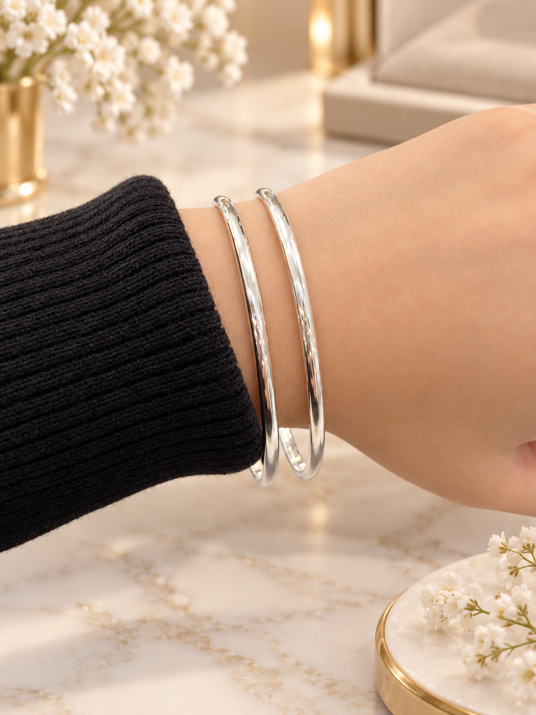 PURE SILVER WOMEN BANGLES LB026