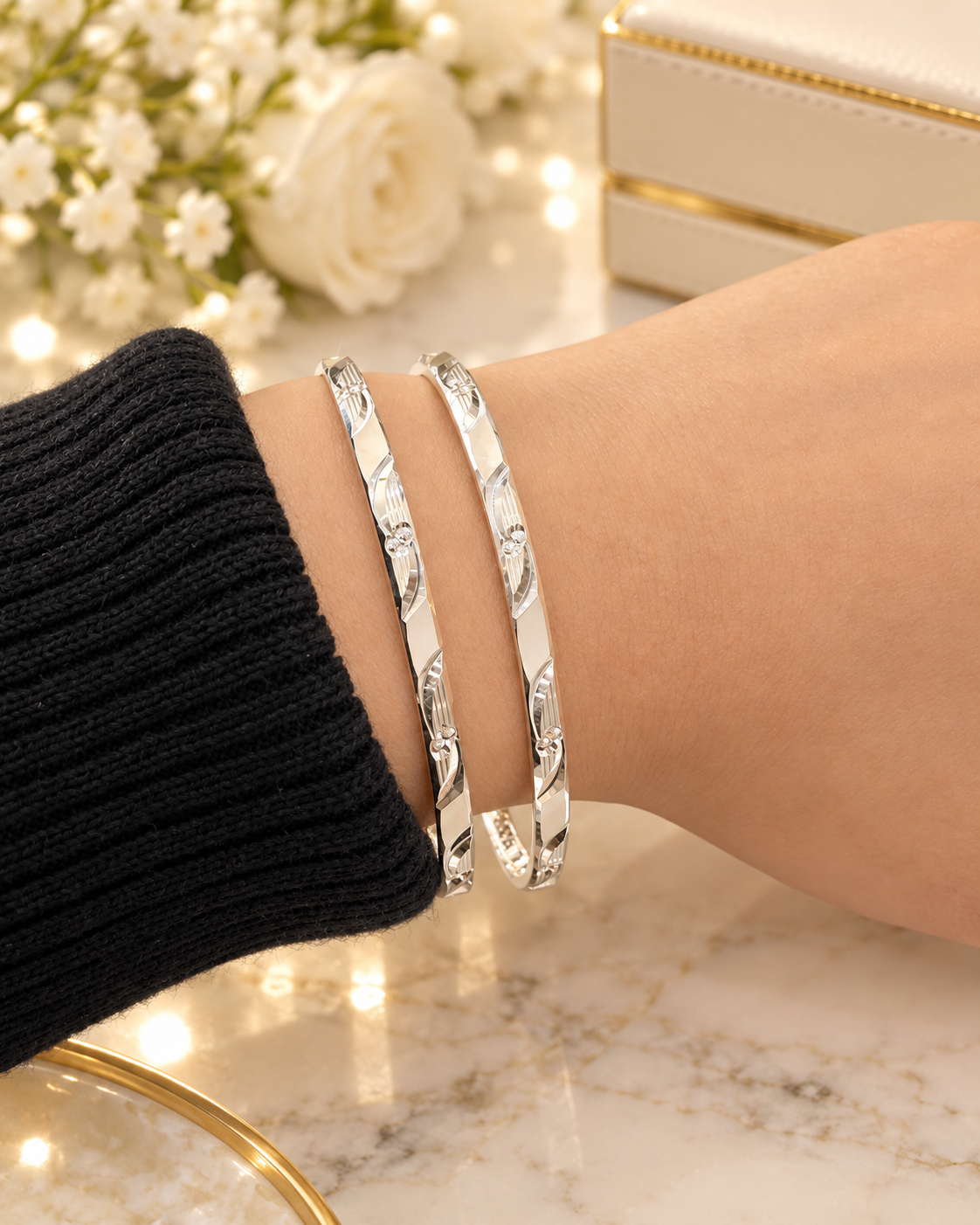 PURE SILVER WOMEN BANGLES LB007