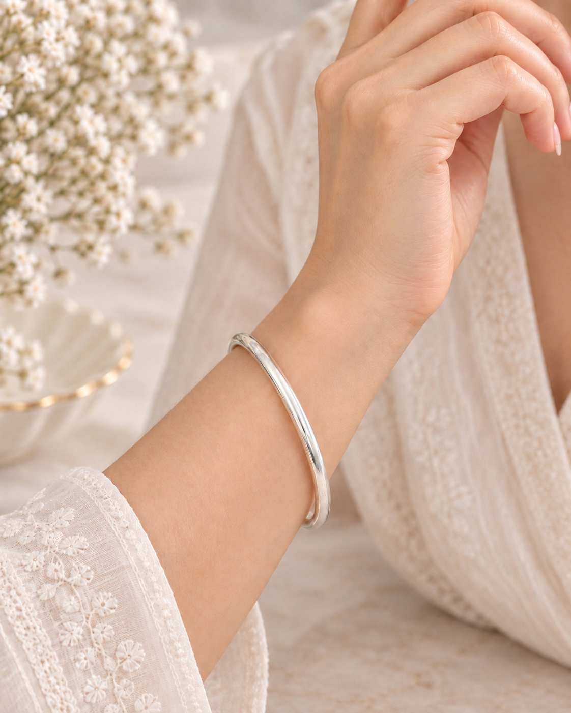 PURE SILVER PLAIN KDDA SIZE 2.4 PK040