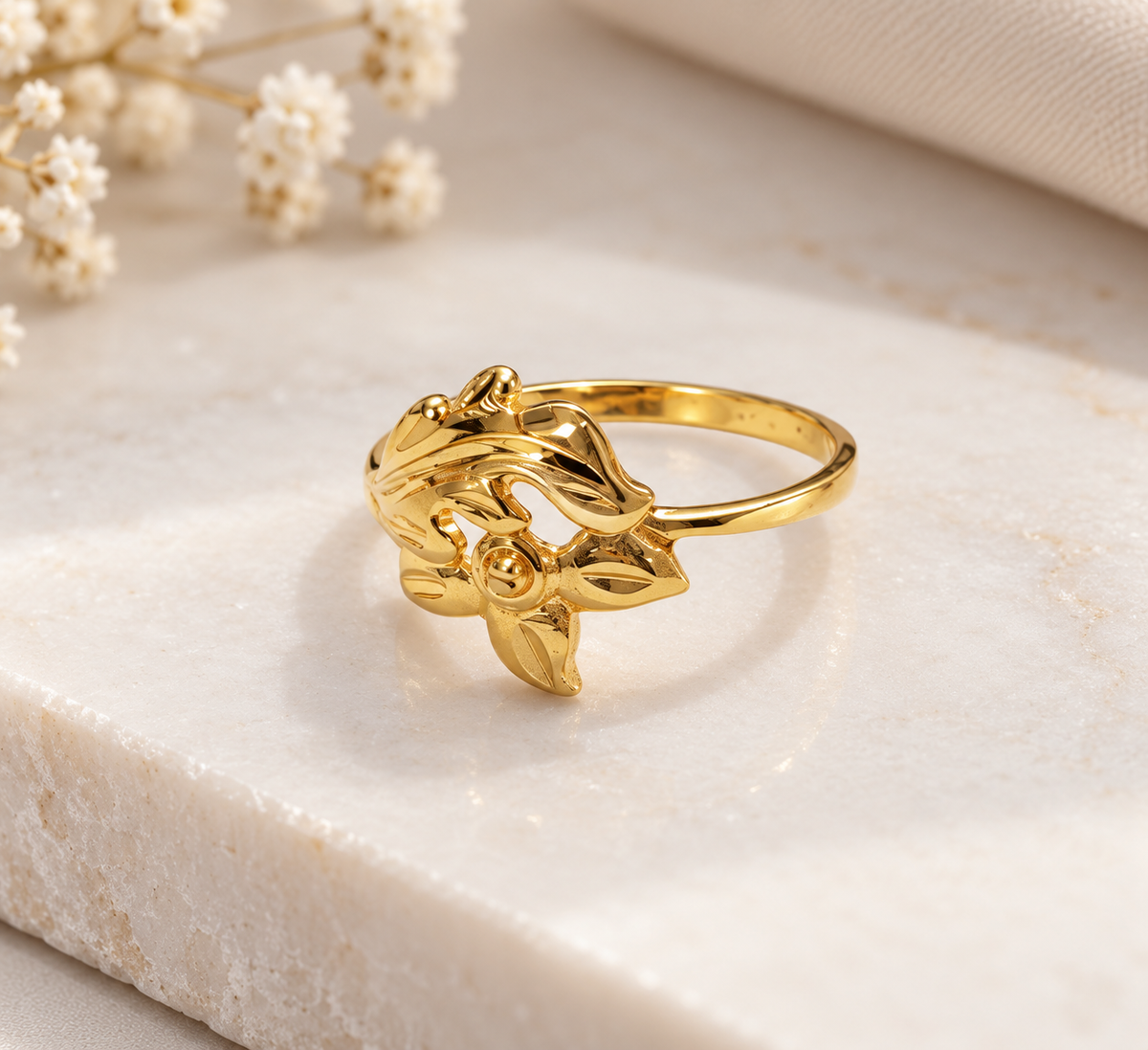 PURE SILVER GOLD PLATED RING SIZE 7 GP125