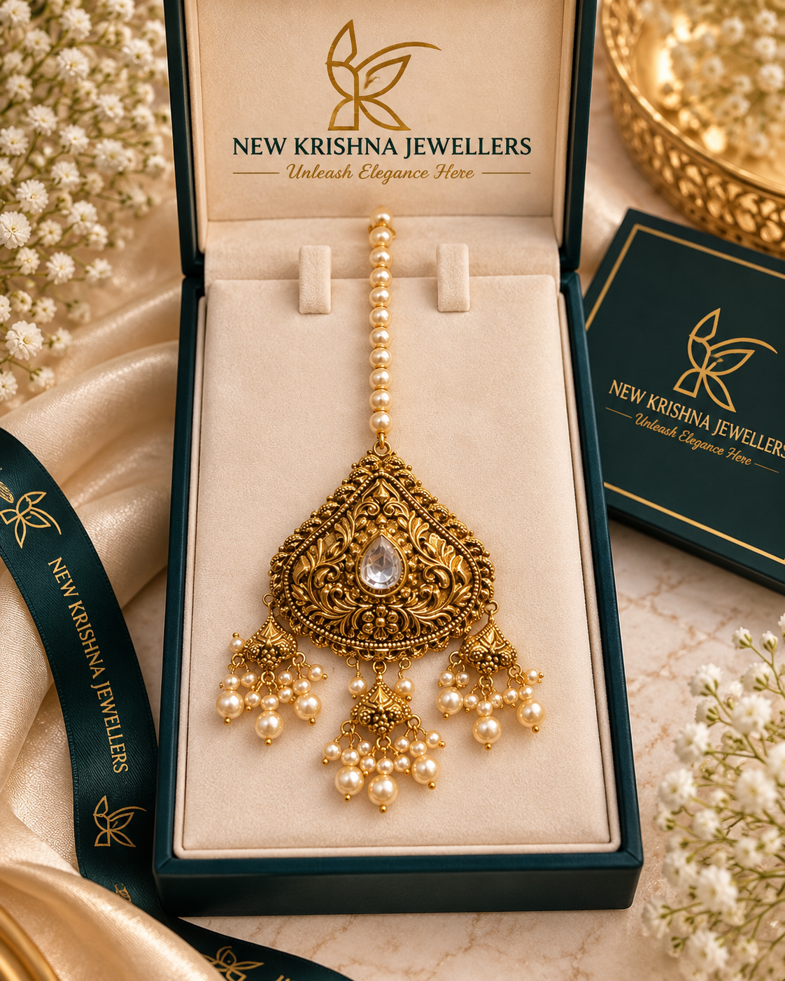 PURE SILVER GOLD PLATED TIKKA GP084