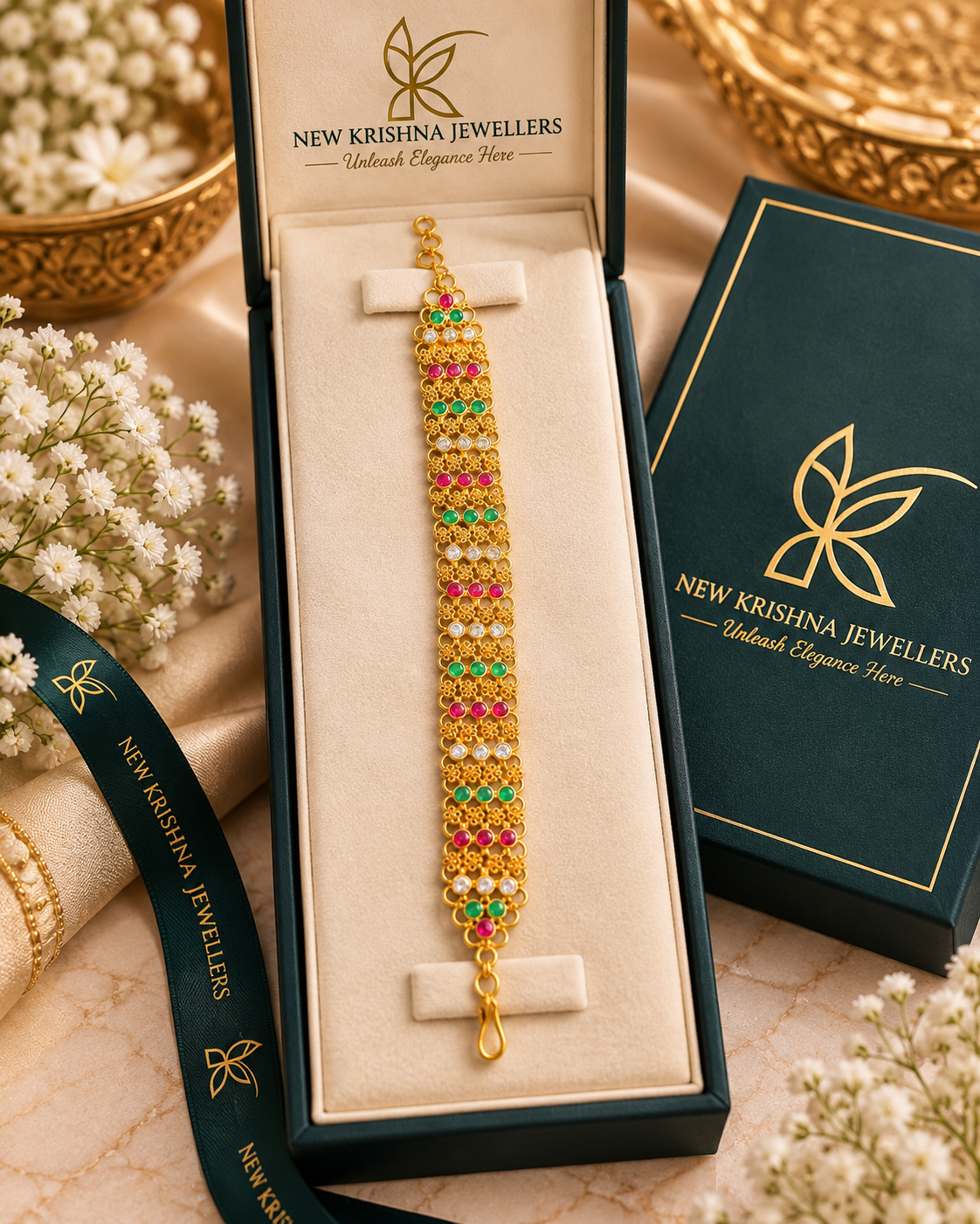 PURE SILVER GOLD PLATED BAAHI GP086