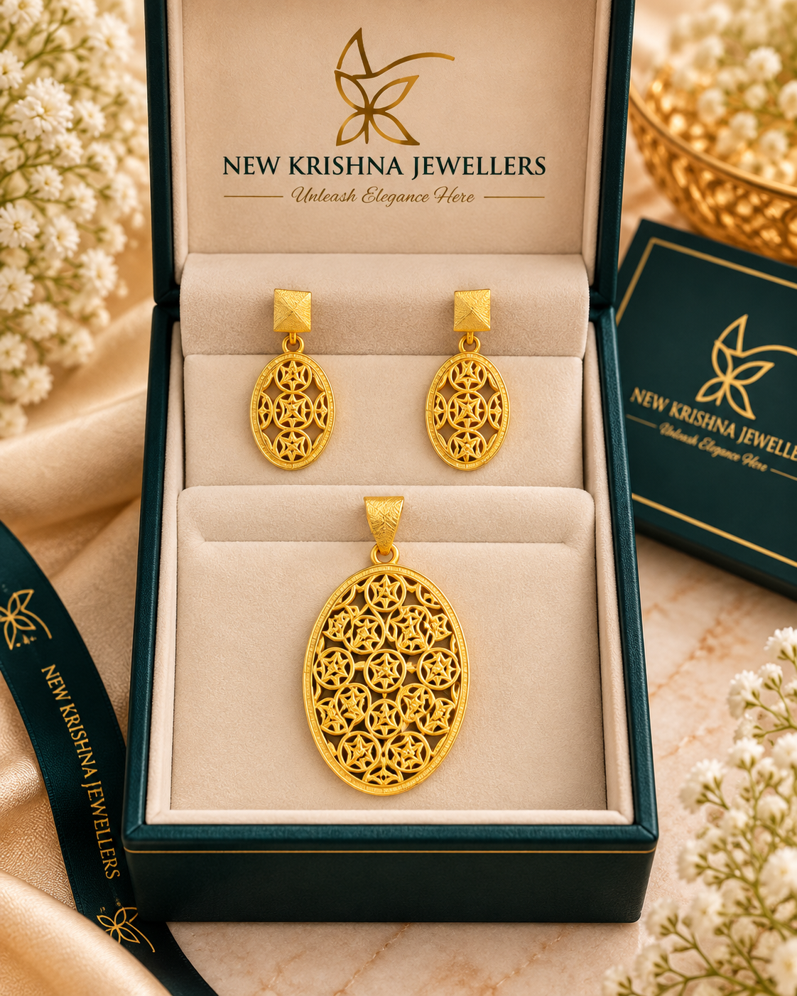 PURE SILVER GOLD PENDENT SET GP087