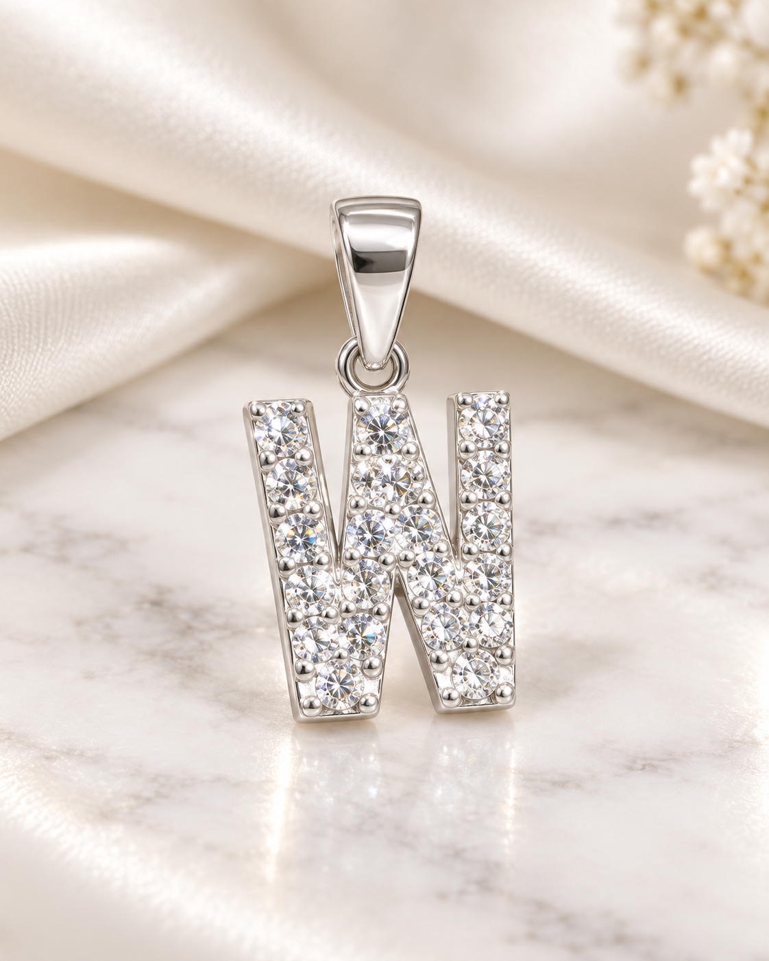 925 SILVER ALPHABET W PENDANT SP004