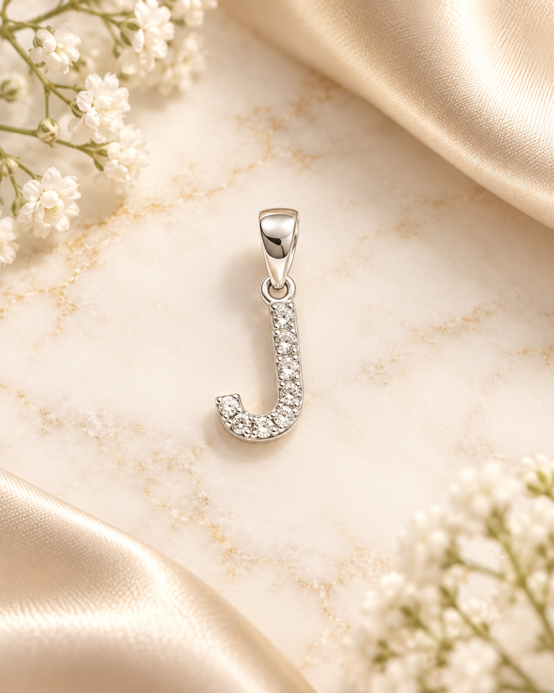 925 SILVER ALPHABET J PENDANT SP404