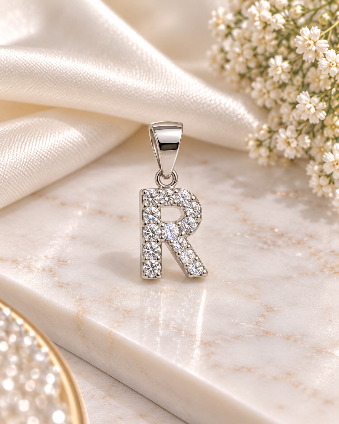 925 SILVER ALPHABET R PENDANT SP109