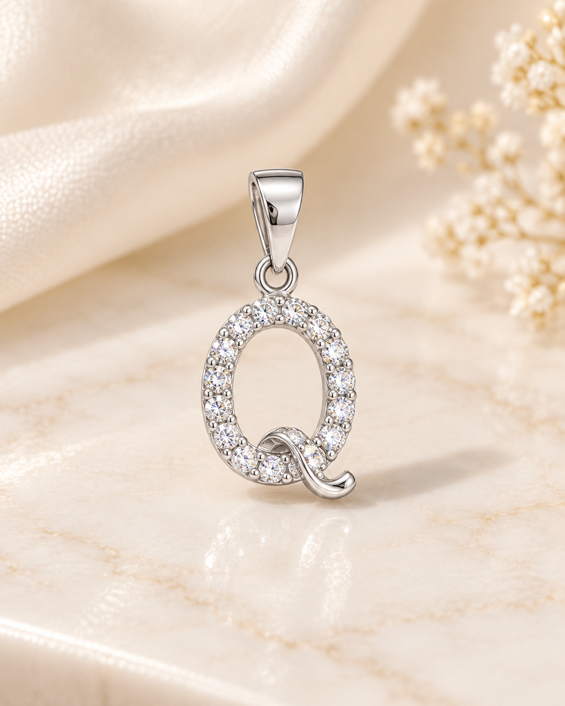 925 SILVER ALPHABET Q PENDANT SP301