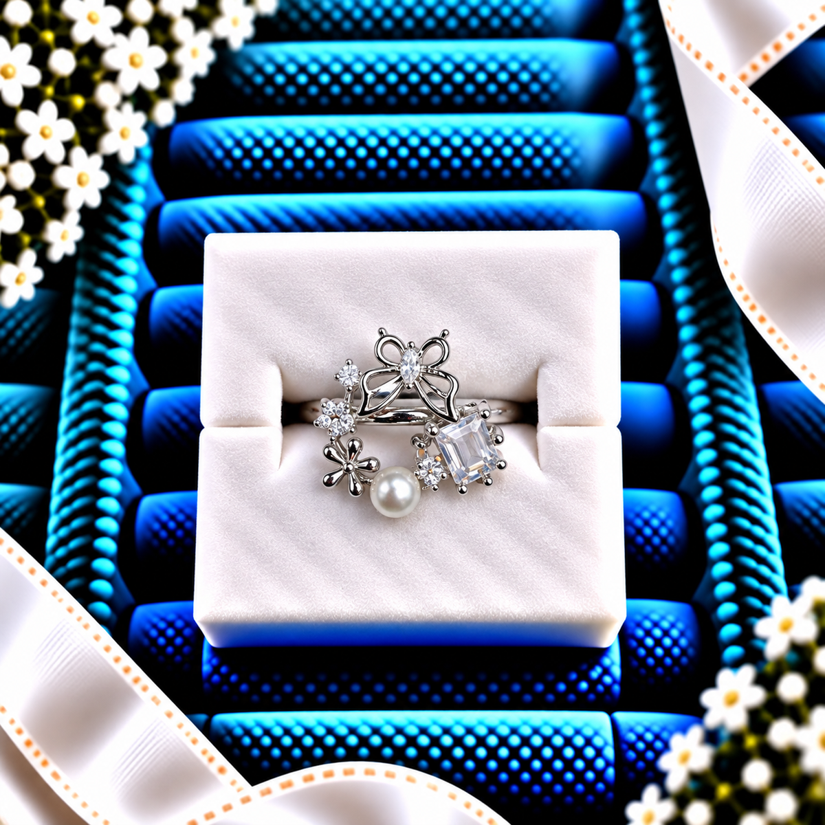 925 SILVER RING SIZE 6 GR308