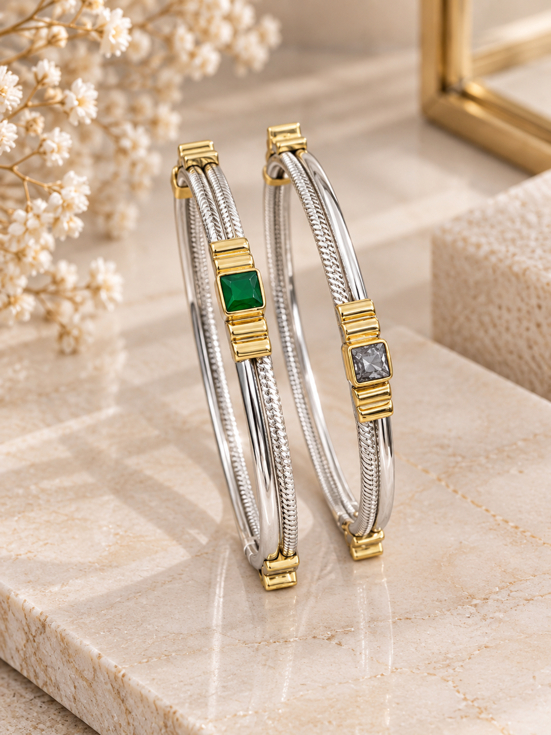 925 SILVER JODHPURI BANGLES SIZE 2.5 LB064