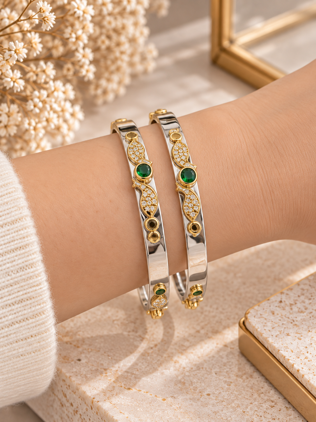 925 SILVER JODHPURI BANGLES SIZE 2.5 LB065