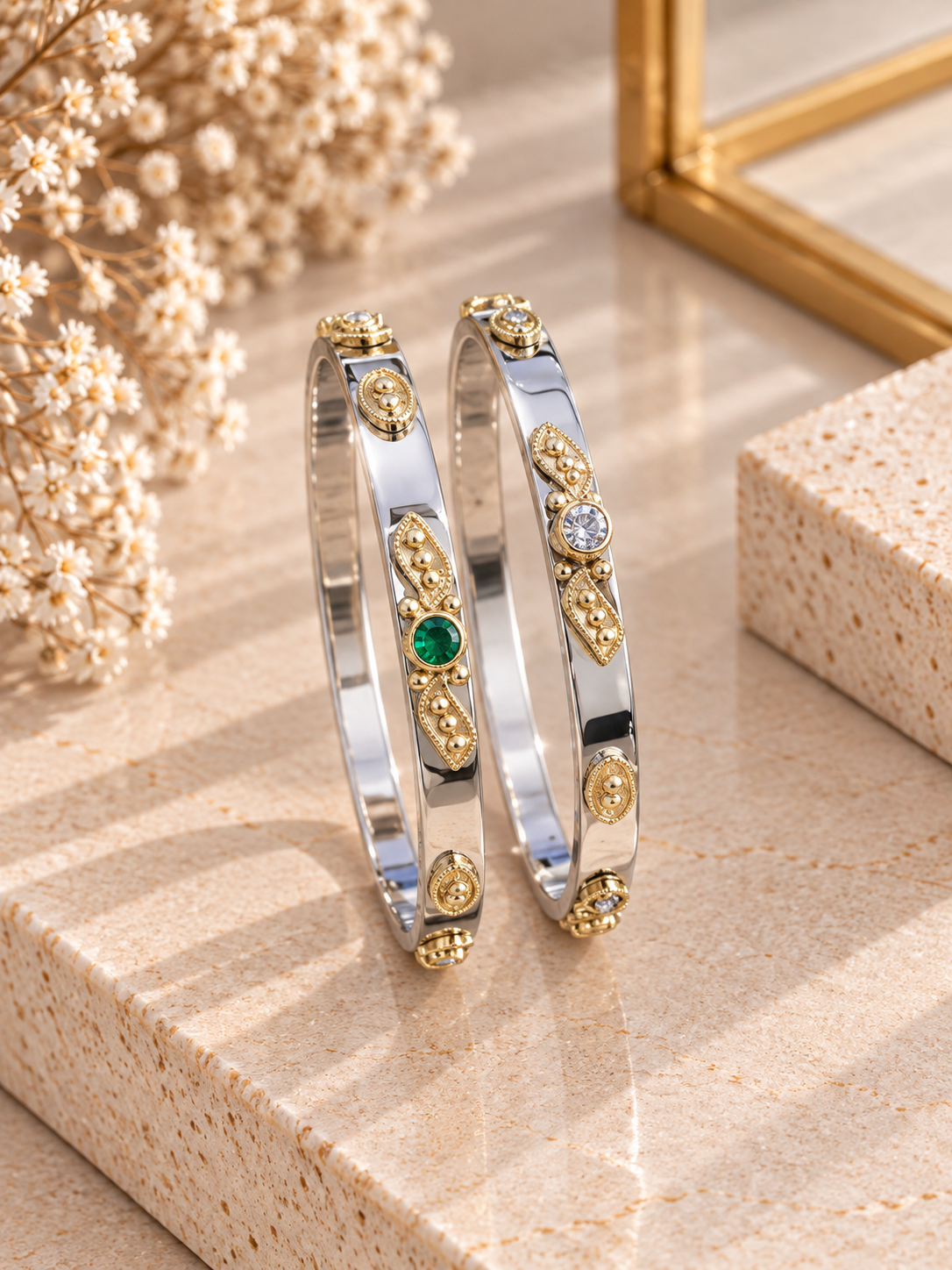 925 SILVER JODHPURI BANGLES SIZE 2.3 LB073