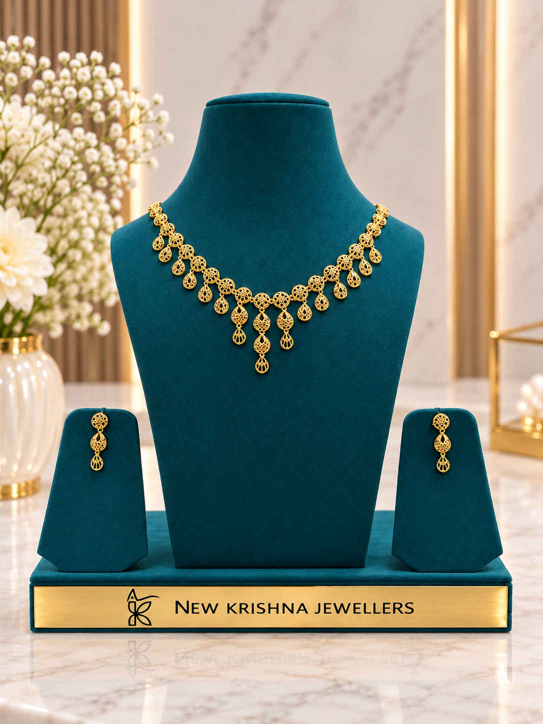 PURE SILVER GOLD PLATED TURKISH SET GP159