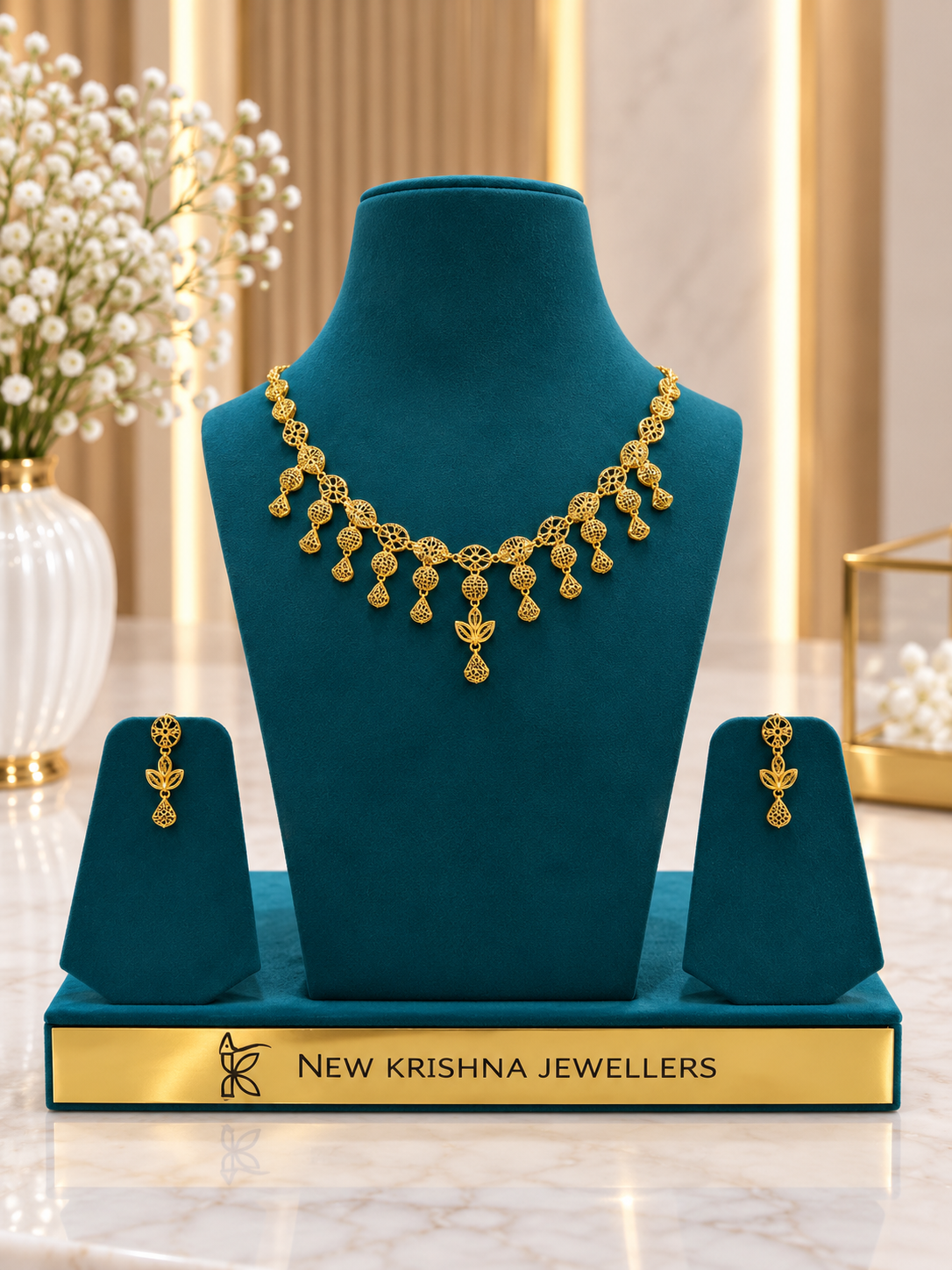 PURE SILVER GOLD PLATED TURKISH SET GP156