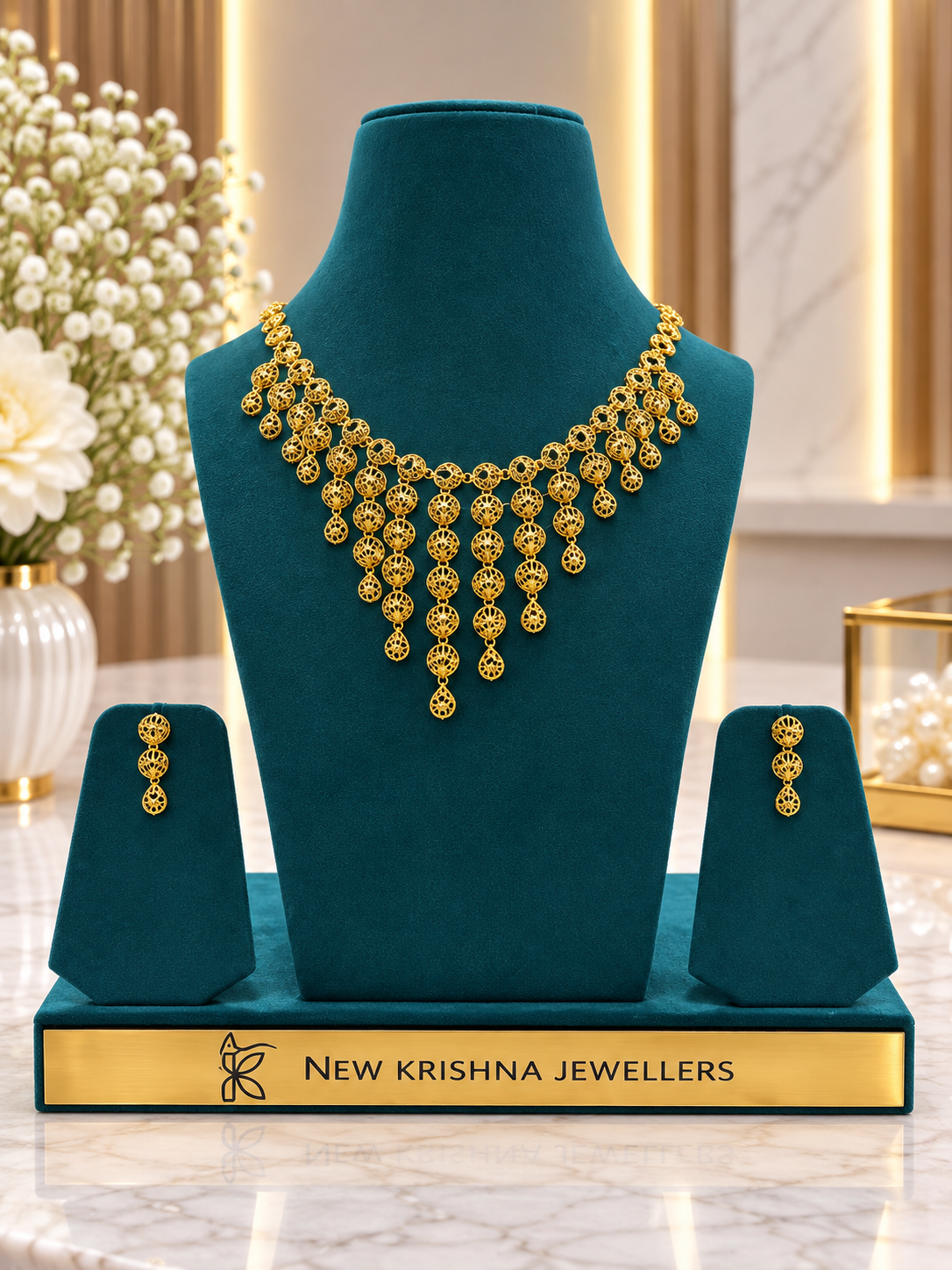 PURE SILVER GOLD PLATED TURKISH SET GP154
