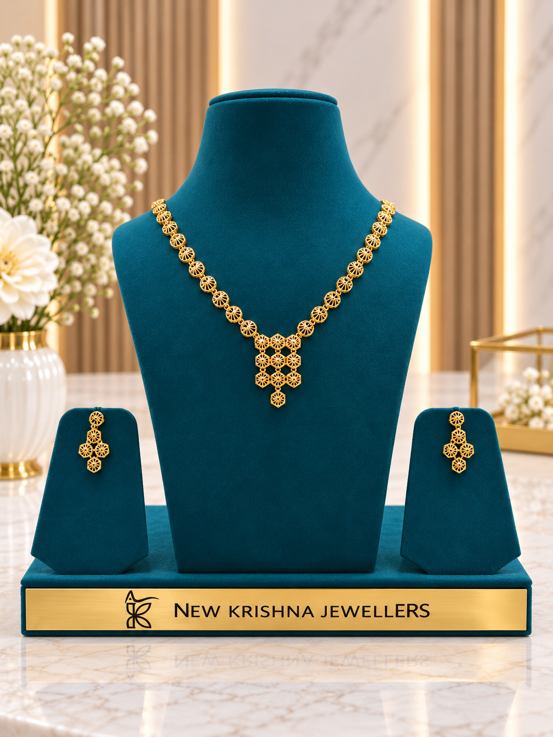 PURE SILVER GOLD PLATED TURKISH SET GP155