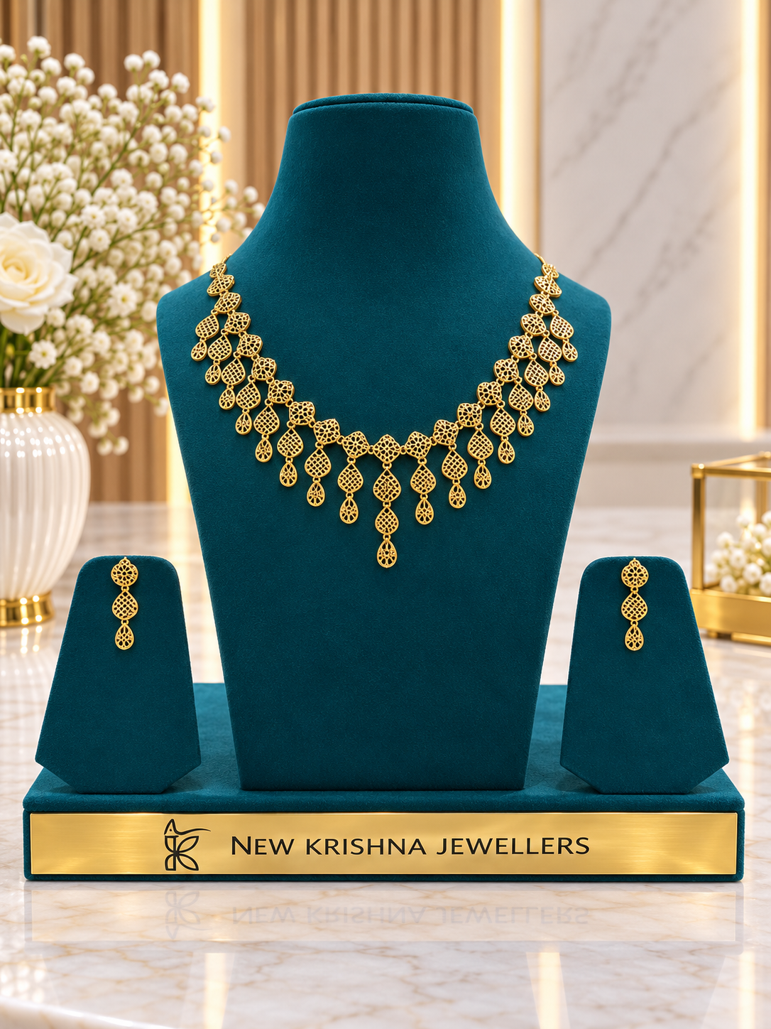 PURE SILVER GOLD PLATED TURKISH SET GP153